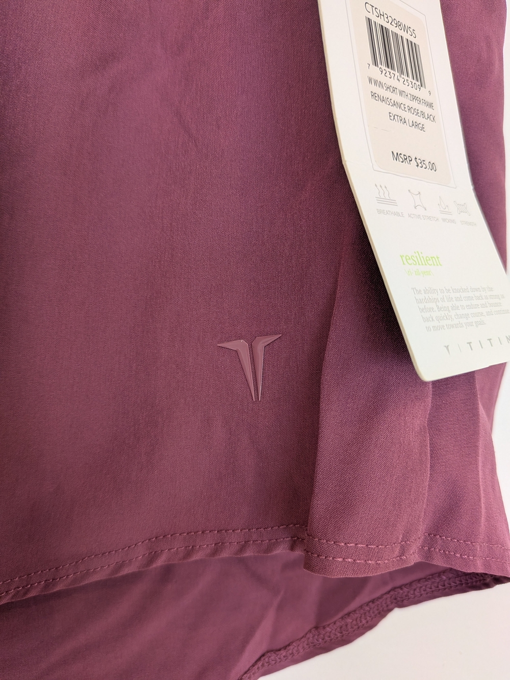 Women's Performance Athletic Running Shorts  Mauve Pink NWT Size XL - Picture 7 of 12